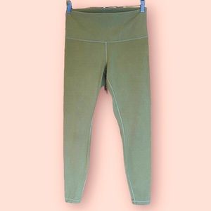 Lululemon Green Wunder Train High Rise 28” Yoga Pants, Sz 8